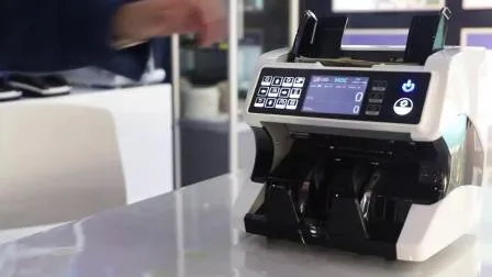 Compteur de billets de banque professionnel à double chargement, détecteur d'argent Cis, compteur de valeur mixte, compteur de billets en espèces